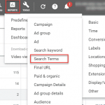 Google Ads Search Terms Report